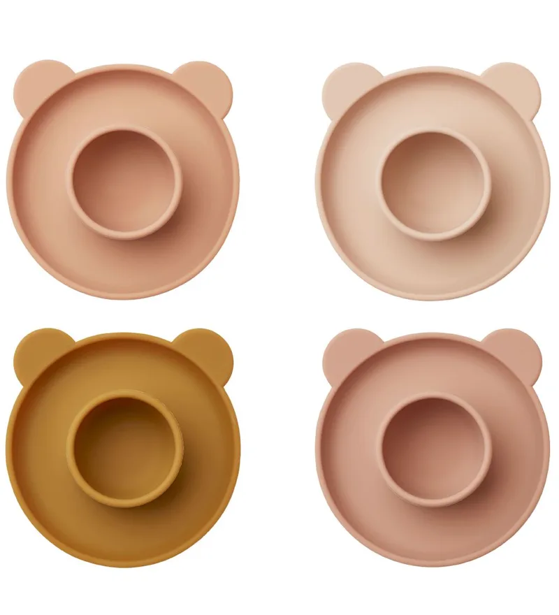Eierdopjes - Silicone - Janus - 4-pack - Meneer Bear Ros by Liewood – product photo