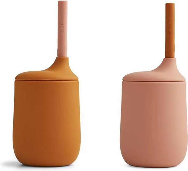 Ellis tuitbeker 2-pack Dark rose/mustard mix de Liewood en [#ffff00, #ffc0cb] – photo produit