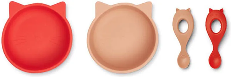 Evan servies Cat appelrood/Tuscany roze mix van Liewood in Lw14323-2405 – productfoto