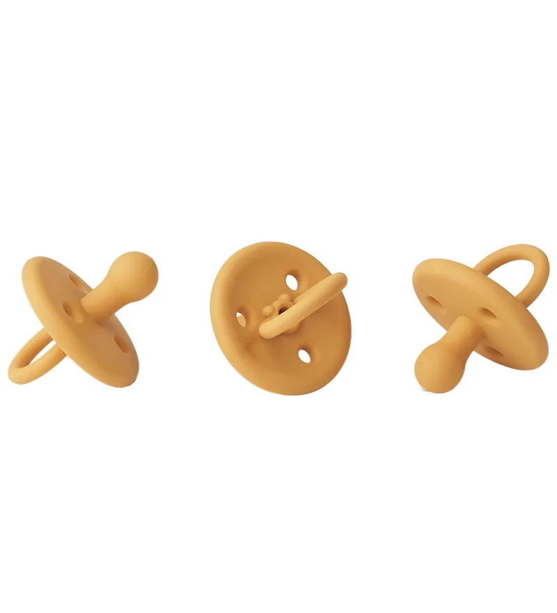 Fopspenen - Silicone - 3-pack - Maat 1 - Paula - Yellow fra Liewood – produktbillede