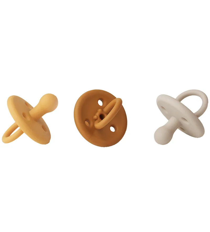 Fopspenen - Silicone - 3-pack - Maat 1 - Paula - Yellow van Liewood – productfoto