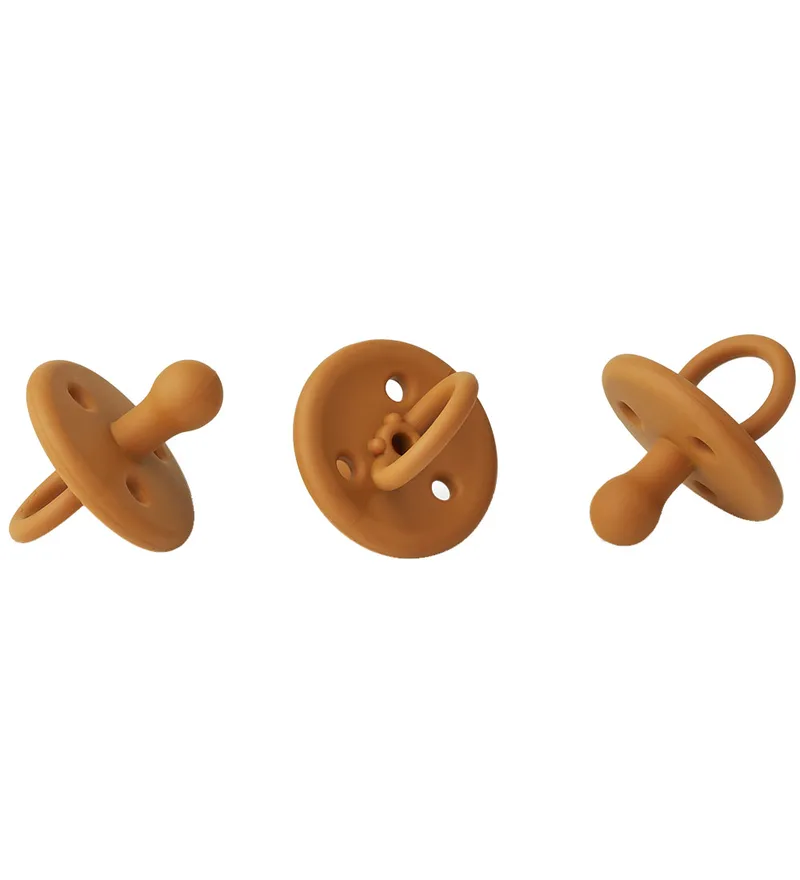 Fopspenen - Silicone - 3-pack - Paula - Mustard by Liewood – product photo