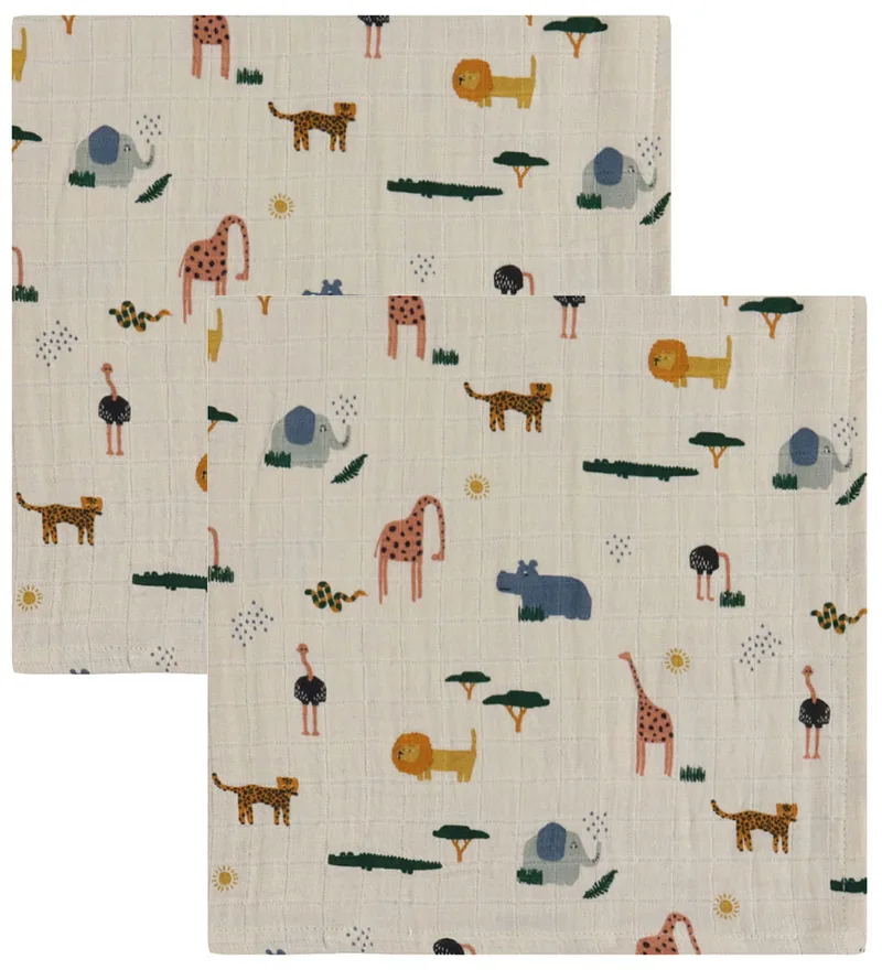 Hydrofiele Doek - Mousseline - 2-pack - 65x65 cm - Lewis by Liewood – product photo