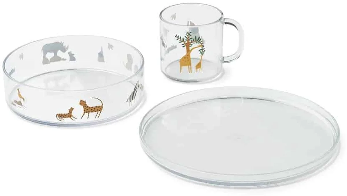 Kinderservies Set Siva Tritan All Together Sandy de Liewood en Tan – photo produit