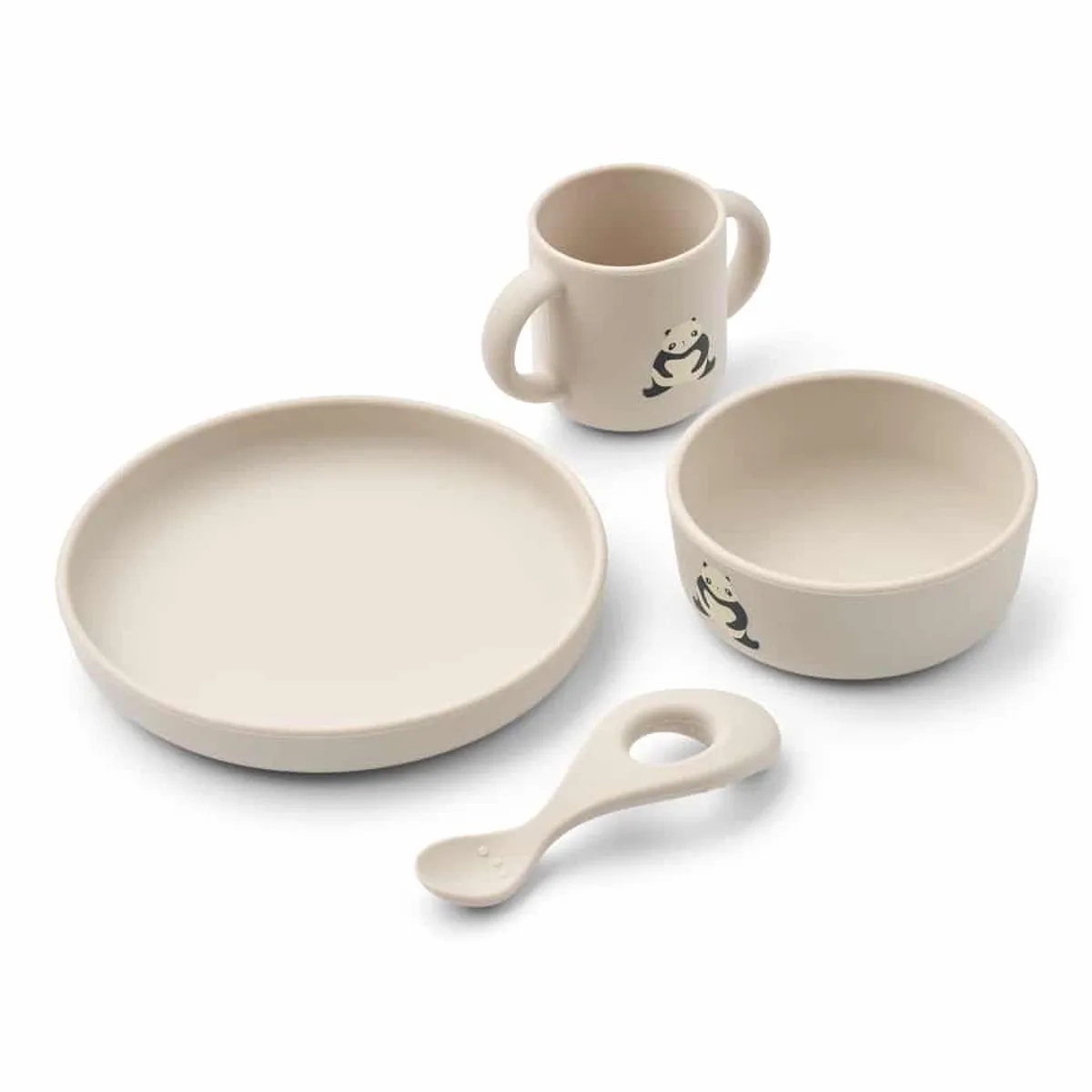 Kinderservies Set Vivi Panda Sandy de Liewood en Print – photo produit