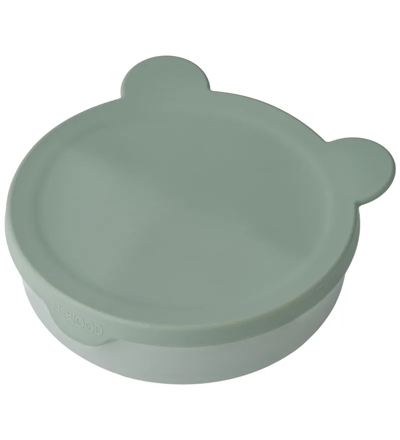 Kom m. Deksel - Rosie - Mr. Bear/Fauna Green/Dove Blue M by Liewood – product photo