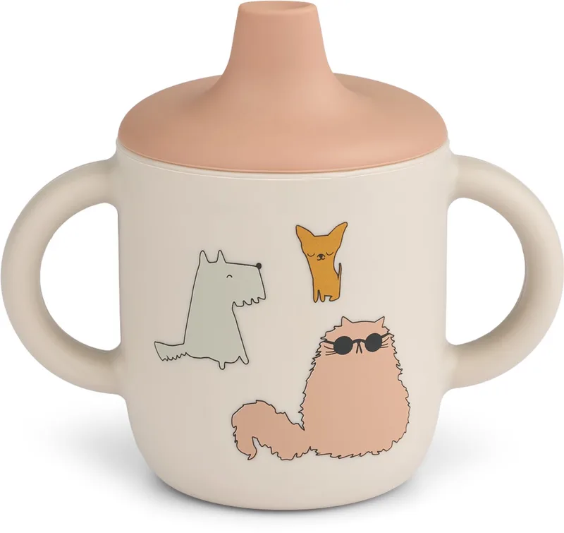 Tasse à bec Neil 15 cl Cats and Dogs-Sandy de Liewood en Beige – photo produit