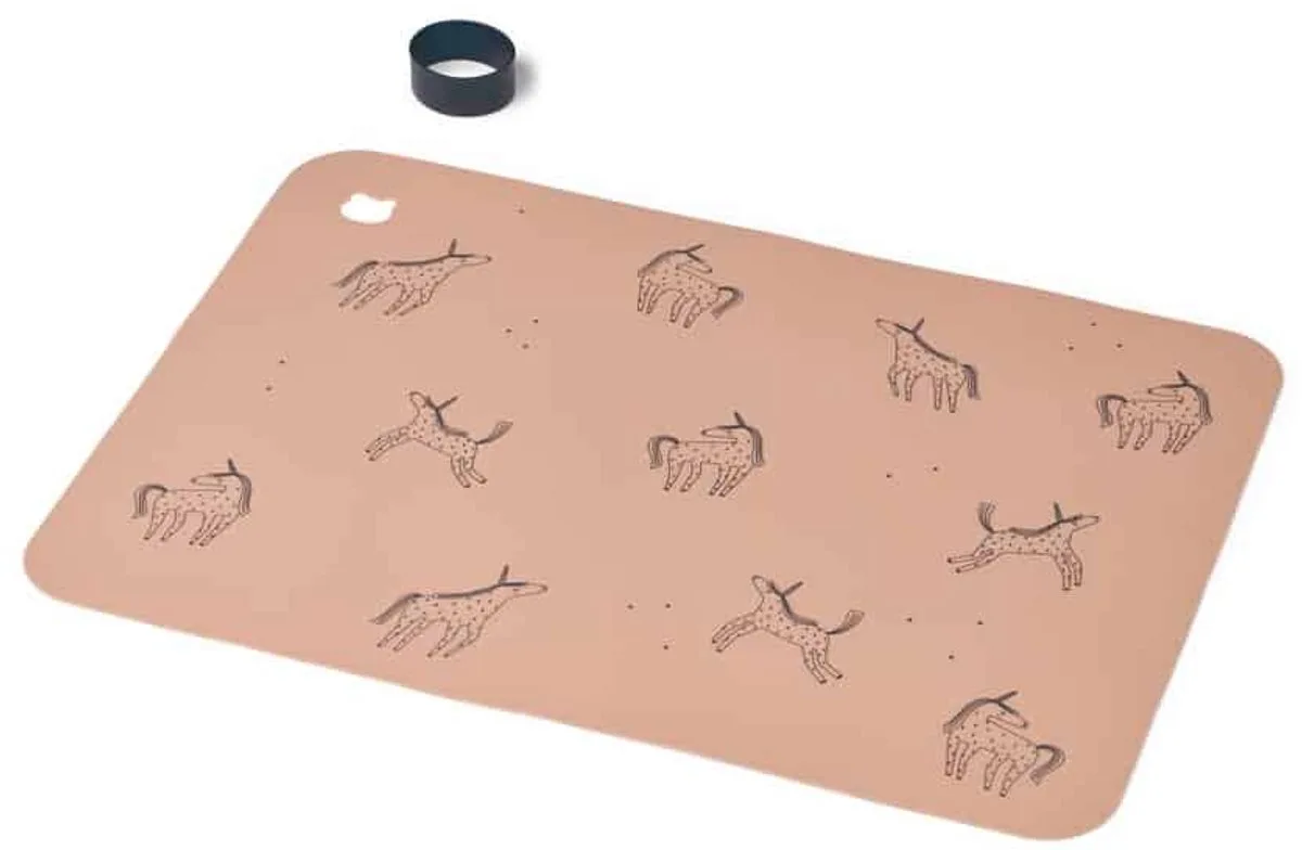 Placemat Jude Unicorn Pale Tuscany van Liewood in Oudroze – productfoto