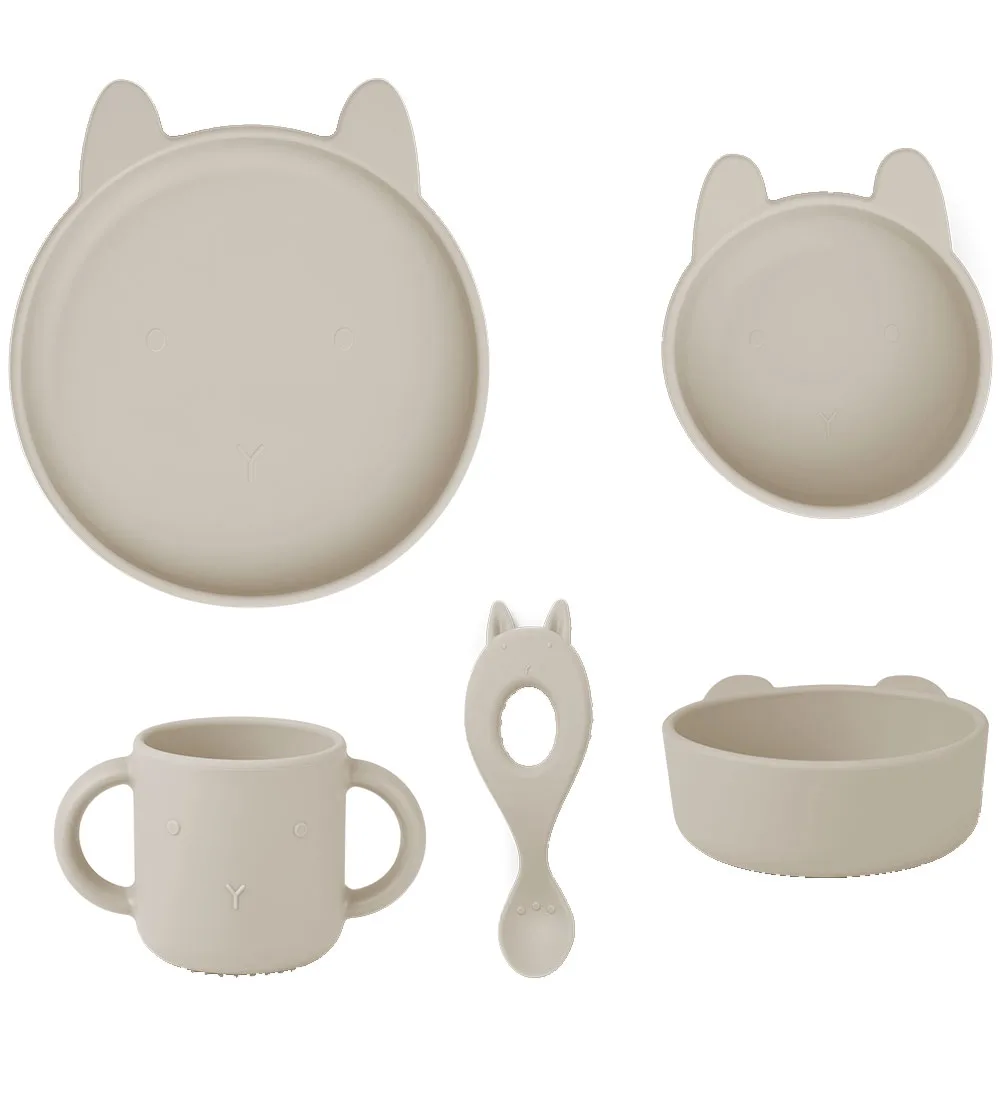 Serviesset - Silicone - Vivi - Rabbit Sandy fra Liewood – produktbillede