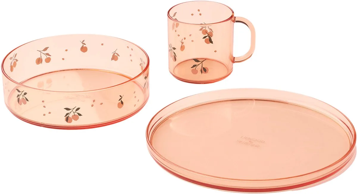 Siva Dinerset - Sea Shell van Liewood in Peach – productfoto
