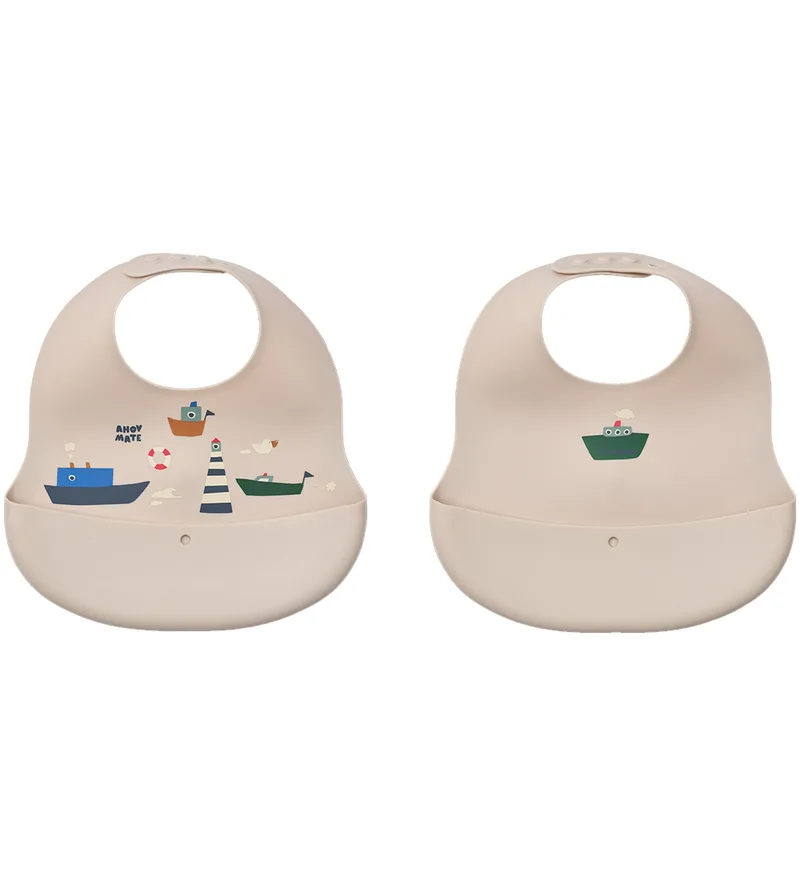 Slabbetjes - Silicone - 2-pack - Ember - Zeilen/Sandy de Liewood – photo produit