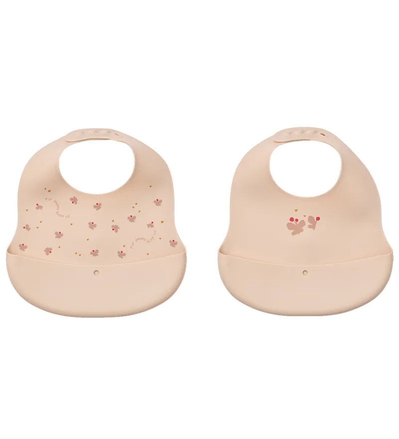 Slabbetjes - Silicone - 2-pack - Sintel - Mini Vlinderda från Liewood – produktbild