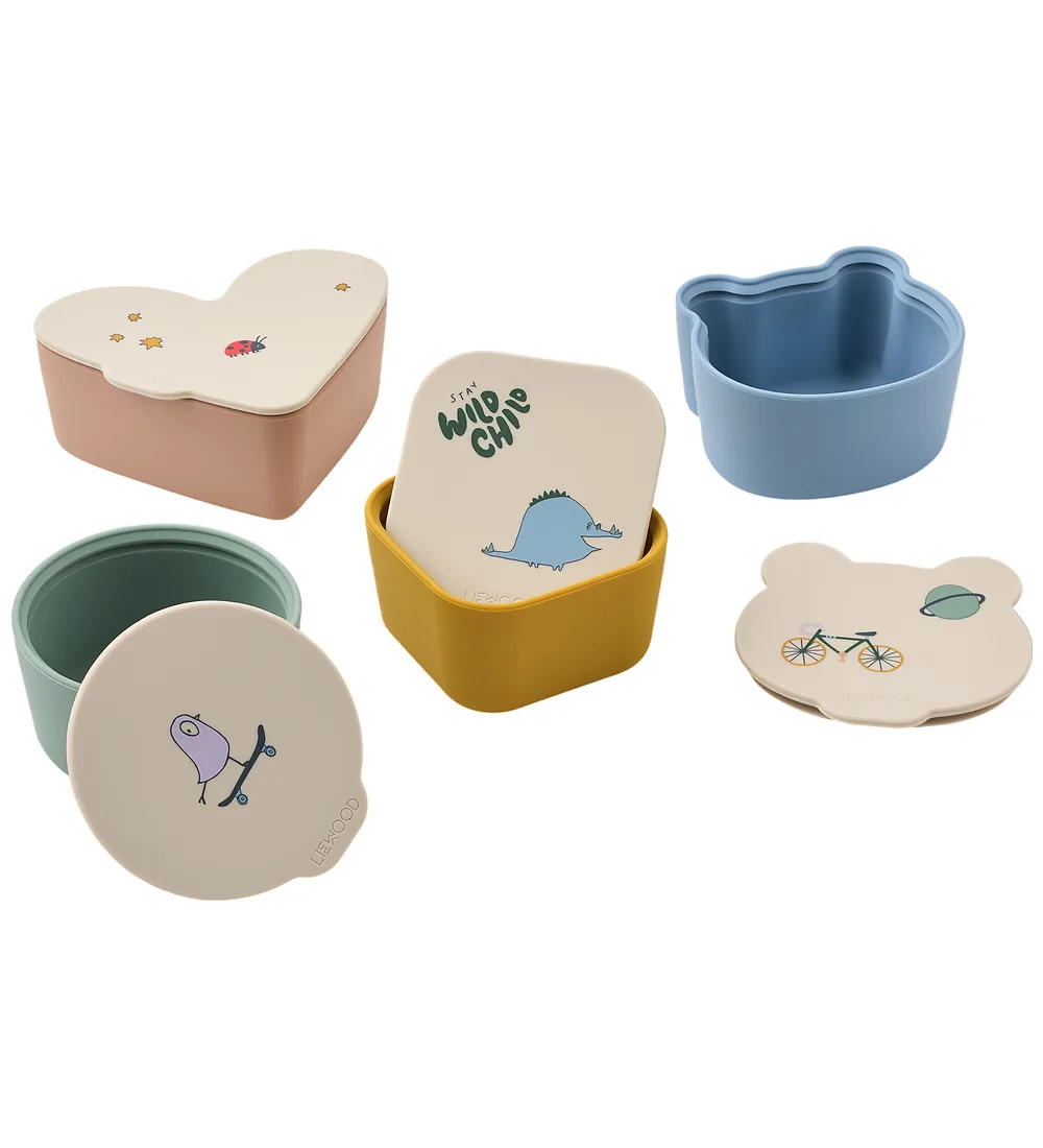 Snackboxen - Silicone - Toto - 4-pack - TomTom/Sandy by Liewood – product photo