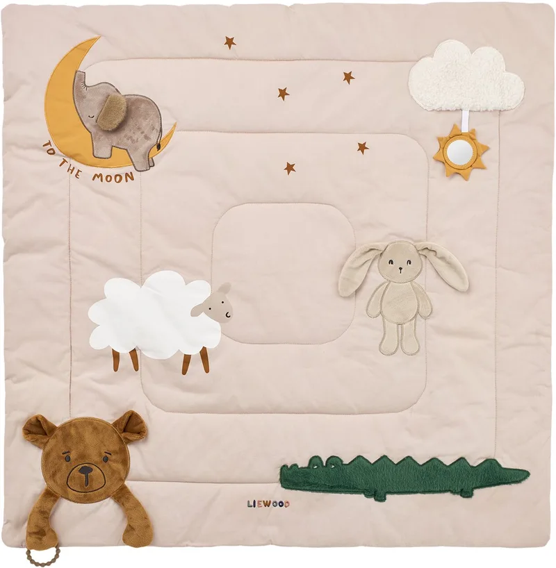 Speelkleed Bernet Classic Activity Blanket Sandy multi mix van Liewood in Beige – productfoto