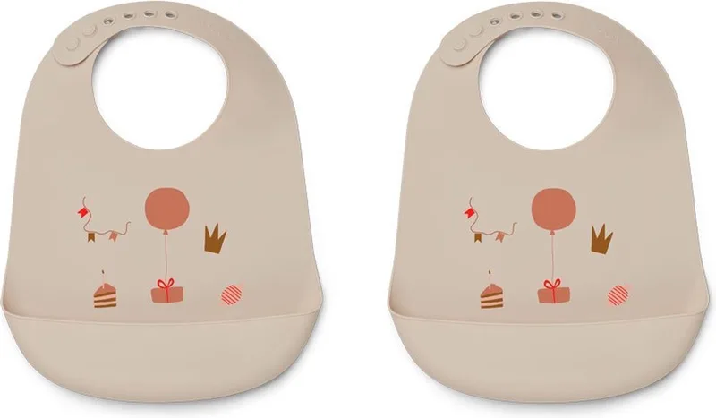Tilda Siliconen Slab 2 Pack | Birthday Multi Mix * van Liewood in [#ffc0cb] – productfoto