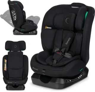 Aart i-Size Autostoel 4in1 – 40-150 cm (0-12 jaar) – Universeel, Geschikt voor Elke Auto – RWF & FWF – Achterwaarts tot 105 cm – Installatie met Autogordel – Memory Foam Hoofdsteun – 13 Standen – Kantelbaar – R129