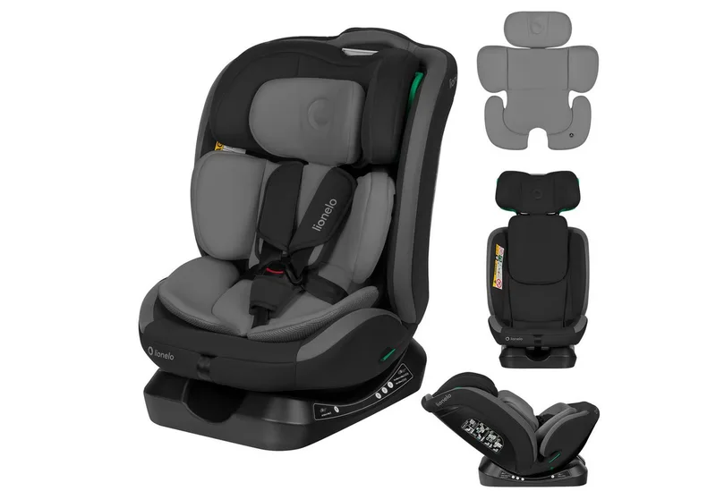 Autokindersitz AART I-SIZE, ab: ab Geburt, bis: 12 Jahre, ab: 40,00 cm, bis: 150,00 cm, (Autositz, Bedienungsanleitung, Verkleinerungseinsatz, Lendeneinsatz, Baby Card), i-SizeBreiter Anpassungsbereich Ein zusätzlicher Seitenschutz 4in1 från Lionelo i Grau – produktbild