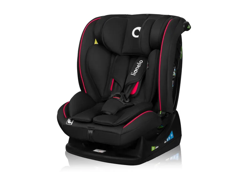 Autokindersitz AART I-SIZE, ab: ab Geburt, bis: 12 Jahre, ab: 40,00 cm, bis: 150,00 cm, (Autositz, Bedienungsanleitung, Verkleinerungseinsatz, Lendeneinsatz, Baby Card), i-SizeBreiter Anpassungsbereich Ein zusätzlicher Seitenschutz 4in1 by Lionelo in Rot, schwarz – product photo