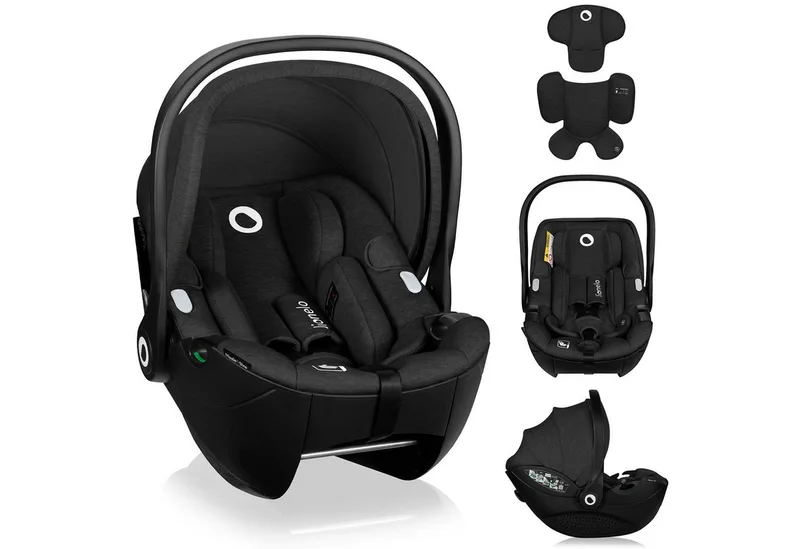 Autokindersitz MOXIE I-SIZE, ab: ab Geburt, bis: bis 18 Monaten, ab: 40 cm, bis: 87 cm, (Set ohne Basis), Memory Foam/Bambus/Dri-Seat/Magnetgurte/Lüftung från Lionelo i Schwarz – produktbild