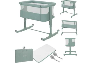 Baby-Reisebett AURORA, 3-in-1: Beistellbett, Babywiege, freistehendes Babybett by Lionelo in Green – product photo 1 of 3