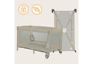 Baby-Reisebett FLOWER, 4in1:Laufstall Baby, Wickeltisch, Zwei Matratzenaufhängungshöhen by Lionelo in Beige – product photo 2 of 5