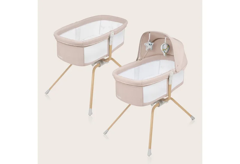 Baby-Reisebett MALIN EVO, 0 bis 9 kg - Matratze - nur 7 kg von Lionelo in Beige – Produktfoto 2 von 5