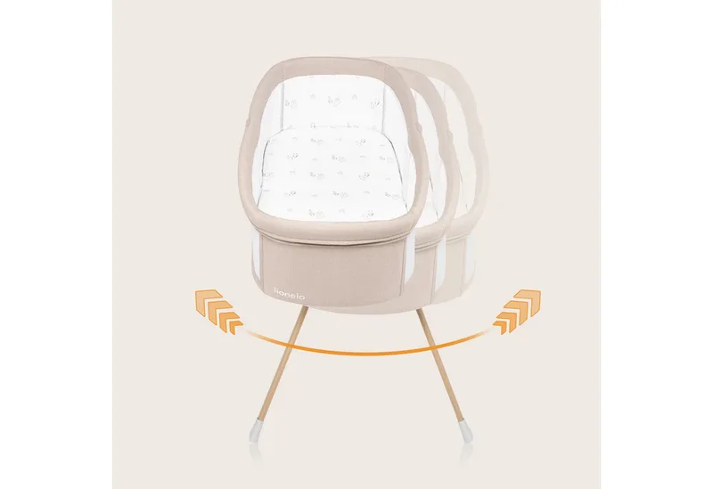 Baby-Reisebett MALIN EVO, 0 bis 9 kg - Matratze - nur 7 kg von Lionelo in Beige – Produktfoto 4 von 5