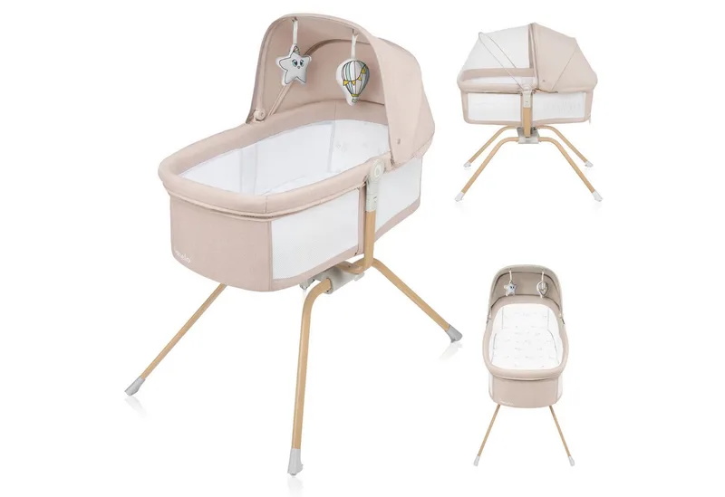 Baby-Reisebett MALIN EVO, 0 bis 9 kg - Matratze - nur 7 kg by Lionelo in Beige – product photo