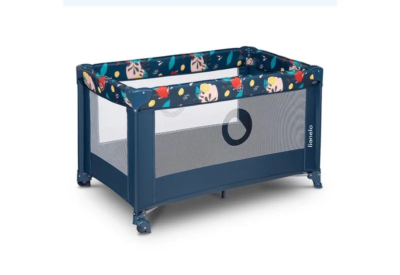 Baby-Reisebett Stefi, 120x60 cm Tragetasche Klappbaren Seiteneingang von Lionelo in Blau – Produktfoto 2 von 5