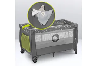 Baby-Reisebett Stefi Plus, 2in1: Babybett & Laufstall , Kompakte Größe , Luftiges Netz by Lionelo in Grey – product photo 4 of 5