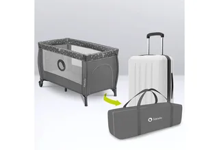 Baby-Reisebett Stefi Plus, 2in1: Babybett & Laufstall , Kompakte Größe , Luftiges Netz by Lionelo in Grey – product photo 5 of 5