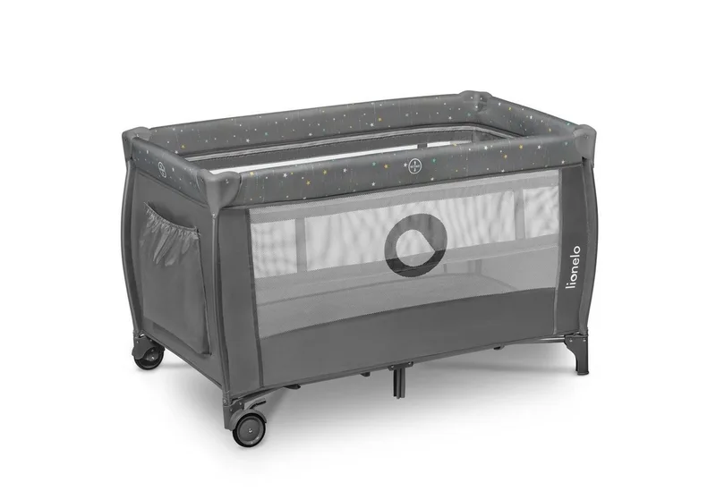 Baby-Reisebett Stefi Plus, 2in1: Babybett & Laufstall , Kompakte Größe , Luftiges Netz by Lionelo in Multicolour – product photo 2 of 5
