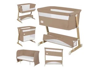 Baby-Reisebett THOMI PLUS, 5-in-1-Bett/Sofa/7 Verstellstufen/2 Rollen von Lionelo in Beige – Produktfoto 1 von 5