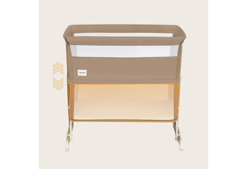 Baby-Reisebett THOMI PLUS, 5-in-1-Bett/Sofa/7 Verstellstufen/2 Rollen von Lionelo in Beige – Produktfoto 5 von 5