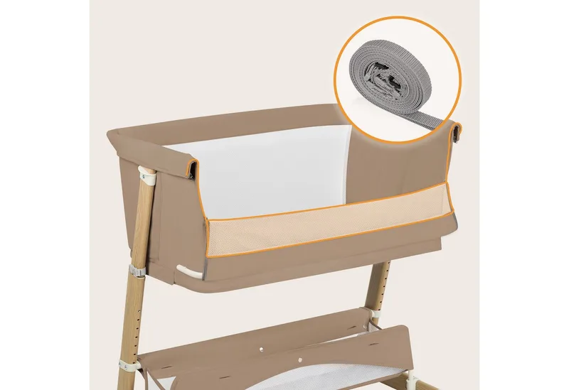 Baby-Reisebett THOMI PLUS, 5-in-1-Bett/Sofa/7 Verstellstufen/2 Rollen von Lionelo in Beige – Produktfoto 3 von 5