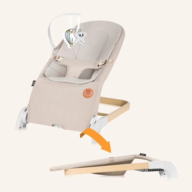 Babywippe Lilac by Lionelo in Beige, 69,5 × 46 × 51 mm – product photo 3 of 3