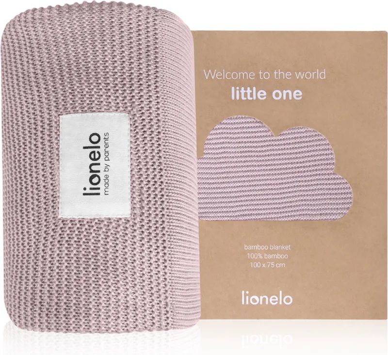 Bamboo Blanket - Deluxe Baby Deken - Hypoallergeen - Antibacterieel - Antischimmel - 100% Bamboe Katoen - Thermoregulerend - Zacht & Ademend - Duurzaam - Wasbaar - Vanaf Geboorte - 100×75 cm von Lionelo in Rosa – Produktfoto 1 von 5