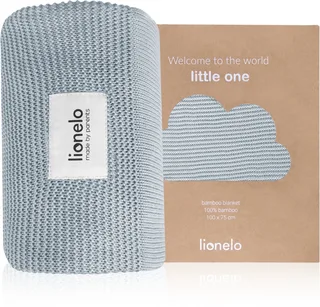 Bamboo Blanket - Deluxe Baby Deken - Hypoallergeen - Antibacterieel - Antischimmel - 100% Bamboe Katoen - Thermoregulerend - Zacht & Ademend - Duurzaam - Wasbaar - Vanaf Geboorte - 100×75 cm van Lionelo in Grijs – productfoto 1 van 5