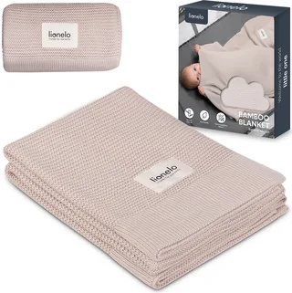 Bamboo Blanket - Deluxe Baby Deken - Hypoallergeen - Antibacterieel - Antischimmel - 100% Bamboe Katoen - Thermoregulerend - Zacht & Ademend - Duurzaam - Wasbaar - Vanaf Geboorte - 100×75 cm by Lionelo in Beige – product photo 1 of 5