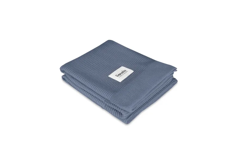 Bamboo Blanket - Deluxe Baby Deken - Hypoallergeen - Antibacterieel - Antischimmel - 100% Bamboe Katoen - Thermoregulerend - Zacht & Ademend - Duurzaam - Wasbaar - Vanaf Geboorte - 100×75 cm von Lionelo in Blau – Produktfoto 2 von 5