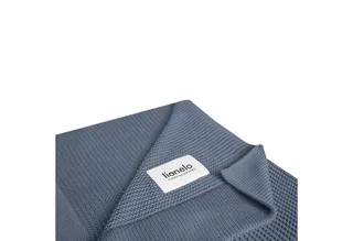 Bamboo Blanket - Deluxe Baby Deken - Hypoallergeen - Antibacterieel - Antischimmel - 100% Bamboe Katoen - Thermoregulerend - Zacht & Ademend - Duurzaam - Wasbaar - Vanaf Geboorte - 100×75 cm von Lionelo in Blau – Produktfoto 4 von 5