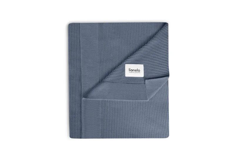 Bamboo Blanket - Deluxe Baby Deken - Hypoallergeen - Antibacterieel - Antischimmel - 100% Bamboe Katoen - Thermoregulerend - Zacht & Ademend - Duurzaam - Wasbaar - Vanaf Geboorte - 100×75 cm von Lionelo in Blau – Produktfoto 5 von 5