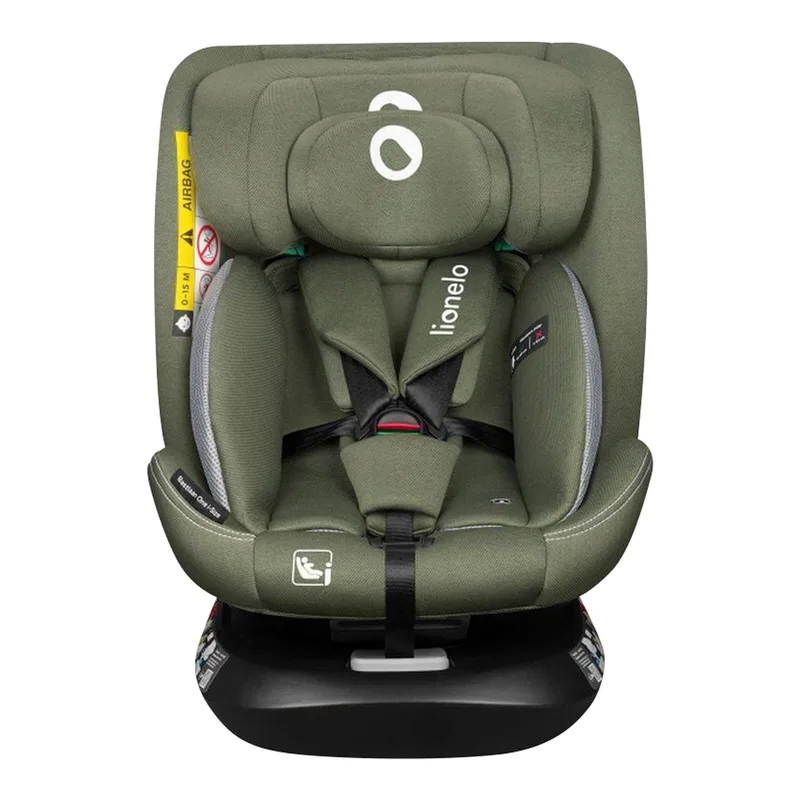 Bastiaan One i‑Size Autostoel – 4-in-1 ISOFIX & Top Tether – Achterwaarts & Voorwaarts – 360° Draaibare EasyTurn Basis – Verstelbare Hoofdsteun & Memory Foam – 40–150 cm – Lange Gebruik & Hoog Veiligheidsniveau von Lionelo in Grün – Produktfoto 3 von 3