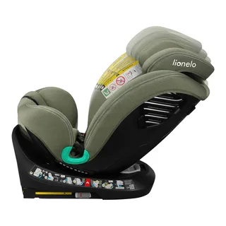 Bastiaan One i‑Size Autostoel – 4-in-1 ISOFIX & Top Tether – Achterwaarts & Voorwaarts – 360° Draaibare EasyTurn Basis – Verstelbare Hoofdsteun & Memory Foam – 40–150 cm – Lange Gebruik & Hoog Veiligheidsniveau von Lionelo in Grün – Produktfoto 2 von 3
