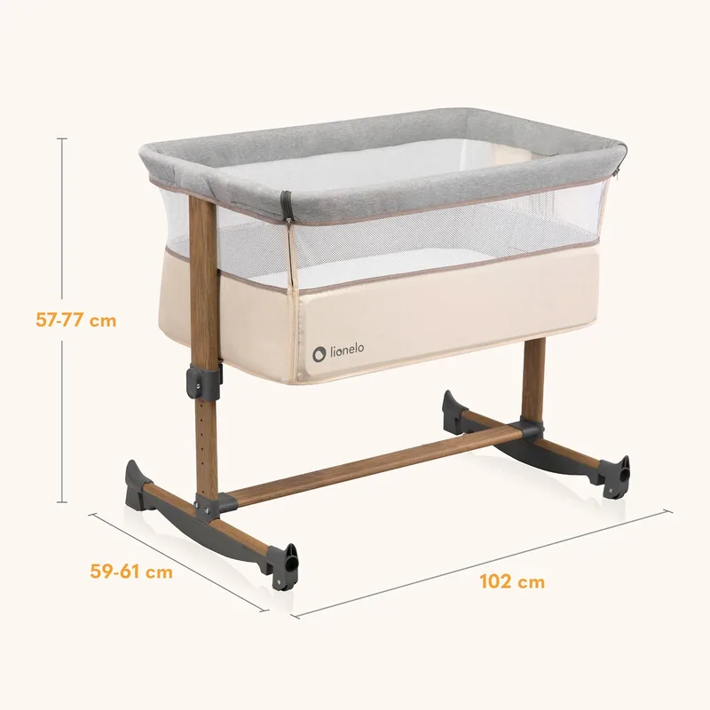 Beistellbett Leonie 3in1 by Lionelo in Beige, 59 × 94 × 57 mm – product photo 2 of 3
