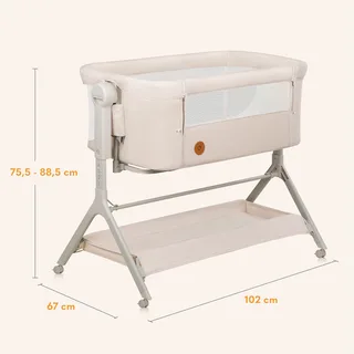 Beistellbett Leonie Plus 3in1 by Lionelo in Beige, 102 × 67 × 75,5 mm – product photo 2 of 3