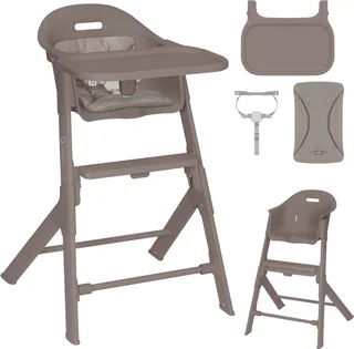 Beny – Hoge Kinderstoel 6–36 Maanden – 3-puntsgordel – Verstelbaar Dienblad & Voetsteun – Wasbare Inleg – Compact & Lichtgewicht by Lionelo in Beige – product photo 1 of 5