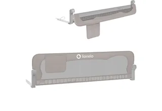 Bedrail Eva (twee veiligheidsgordels, kantelverstelling, eenvoudige montage), eenvoudige montage, opklapbaar om 180 graden, robuuste constructie van Lionelo in Grijs – productfoto 2 van 4