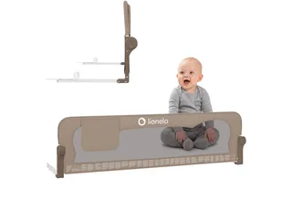Bedrail Eva (twee gordels, kantelverstelling, eenvoudige montage), eenvoudige montage, opklapbaar om 180 graden, robuuste constructie van Lionelo in Beige, Bruin – productfoto 1 van 5