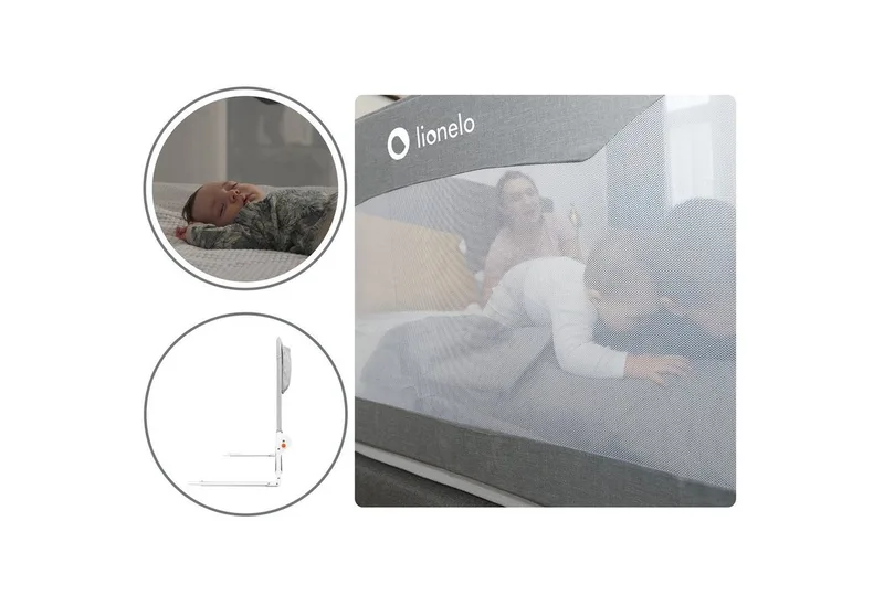 Bedrail HANNA (set), 180 graden 66 cm hoog Standsafe SecureBelt van Lionelo in Grijs – productfoto 4 van 5